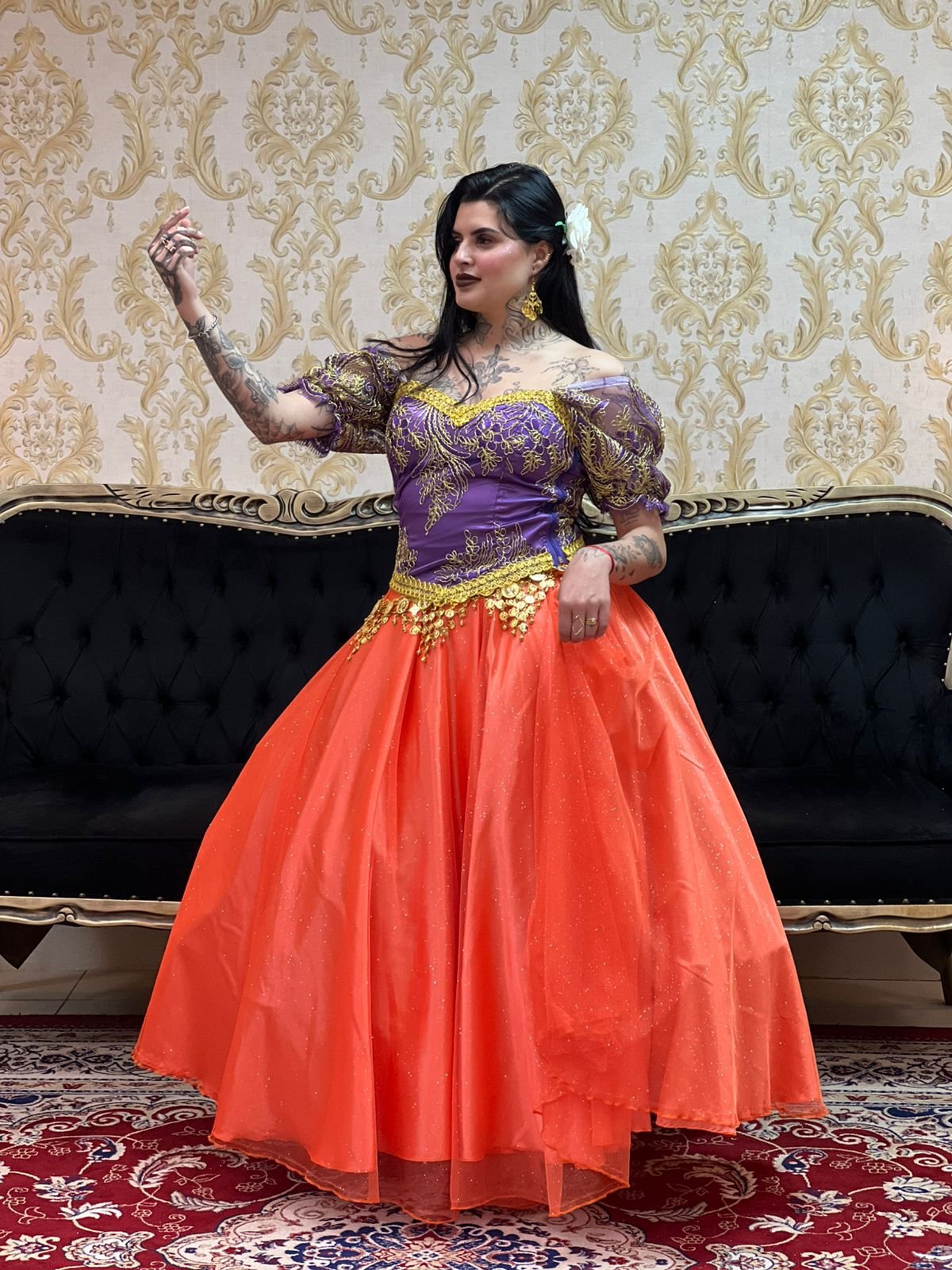 Corpete Bordado Roxo/Dou 507