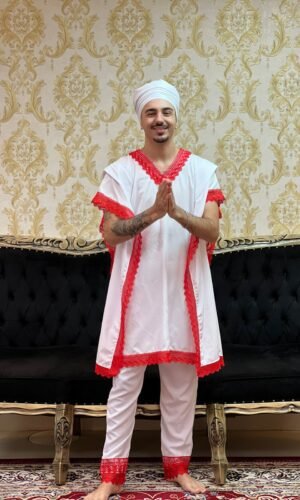 Kafta Tunica Bco/Verm 014