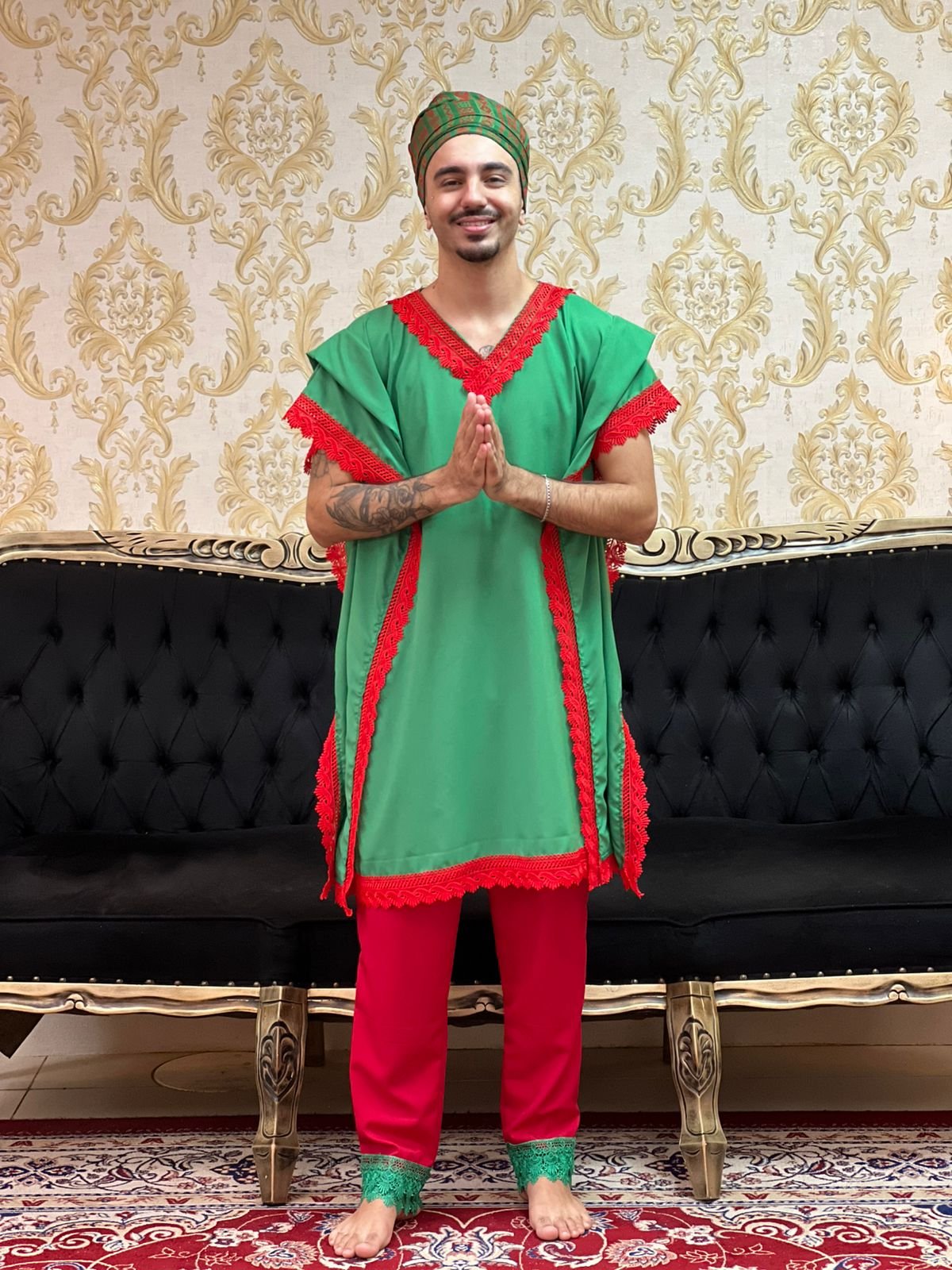 Kafta Tunica Verde/Verm 612