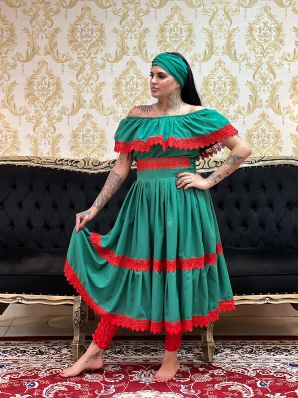 Conjunto Guipir Fem Verde/Verm 615 - Imagem 2