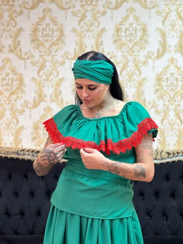 Conjunto Guipir Fem Verde/Verm 615 - Imagem 4