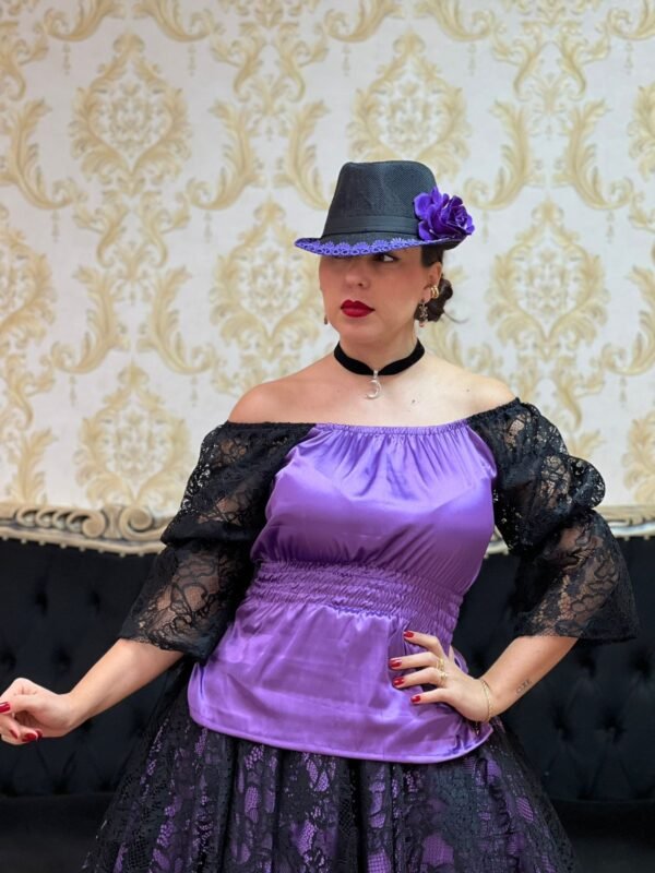 Blusa Encruzilhada Roxo/Preto 511 - Imagem 5