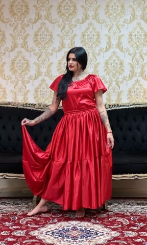 Saia Essência Longa Vermelho 100