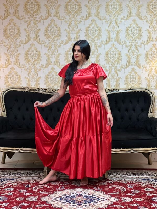 Saia Essência Longa Vermelho 100