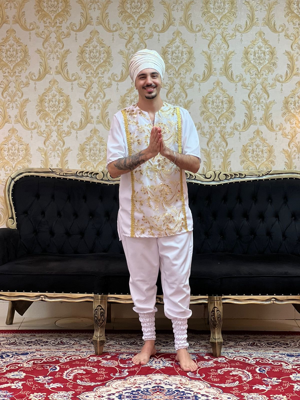 Kafta Bordada Branca/Dou 025