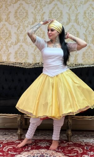 Saia Brilho Curta Amarela Clara 346