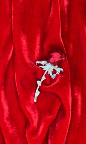 Broche Flor Vermelho/Dou 011