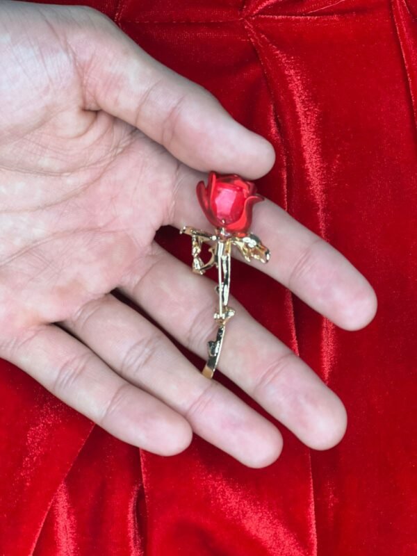 Broche Flor Vermelho/Dou 011 - Imagem 4