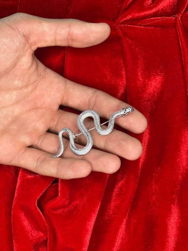 Broche Cobra Prata 001 - Imagem 2