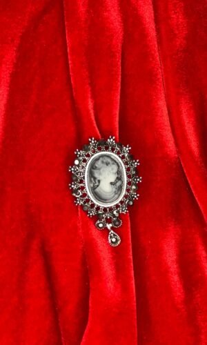 Broche Camafeu Preto/Cinza 222
