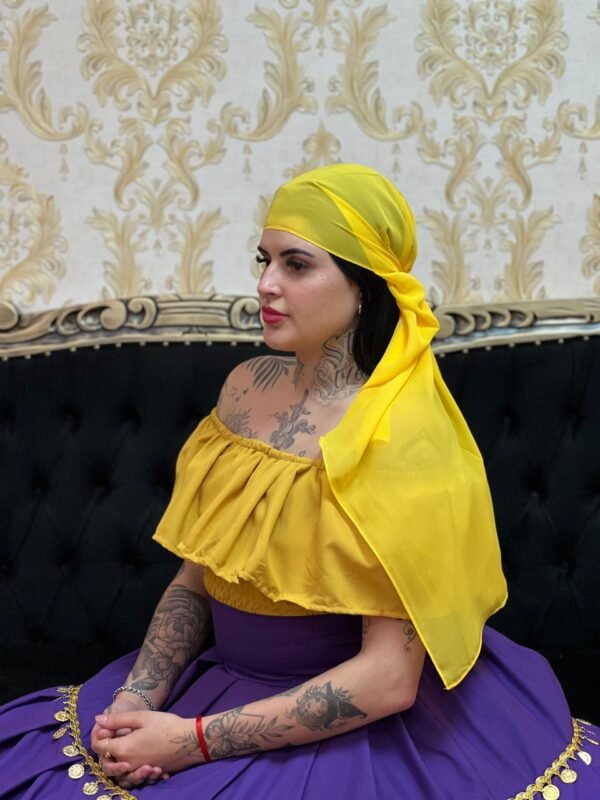 Lenço Voal Amarelo 029