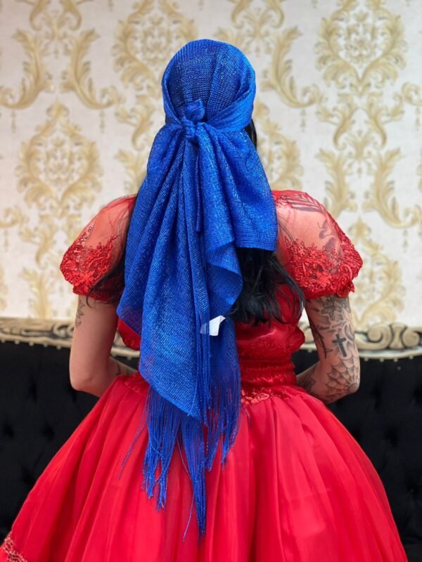Lenço Lurex Azul - Imagem 2