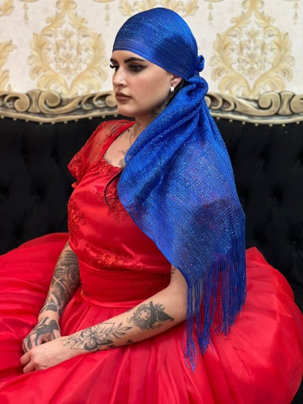 Lenço Lurex Azul