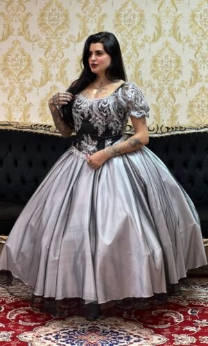 Corpete Bordado Preto/Pta 205