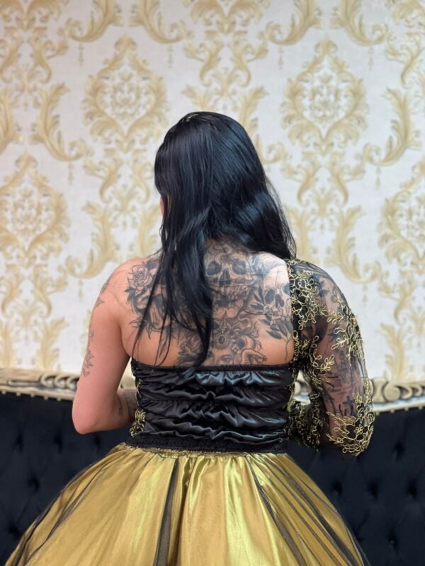 Corpete Luxo Pto/Dourado 221 - Imagem 3
