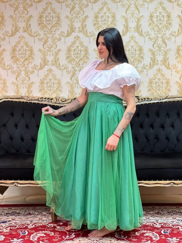 Saia Brilho Longa Verde 610 - Imagem 2