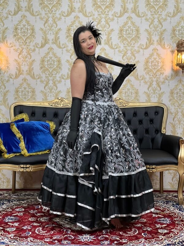 Saia Cabaré Preto/Prata 2075 - Imagem 3