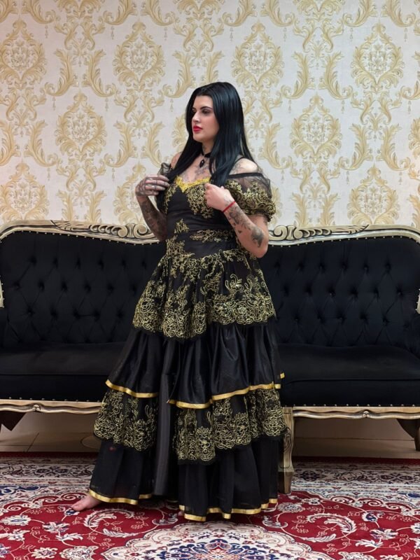 Saia La da Corte Preto/Dourado 2303 - Imagem 4