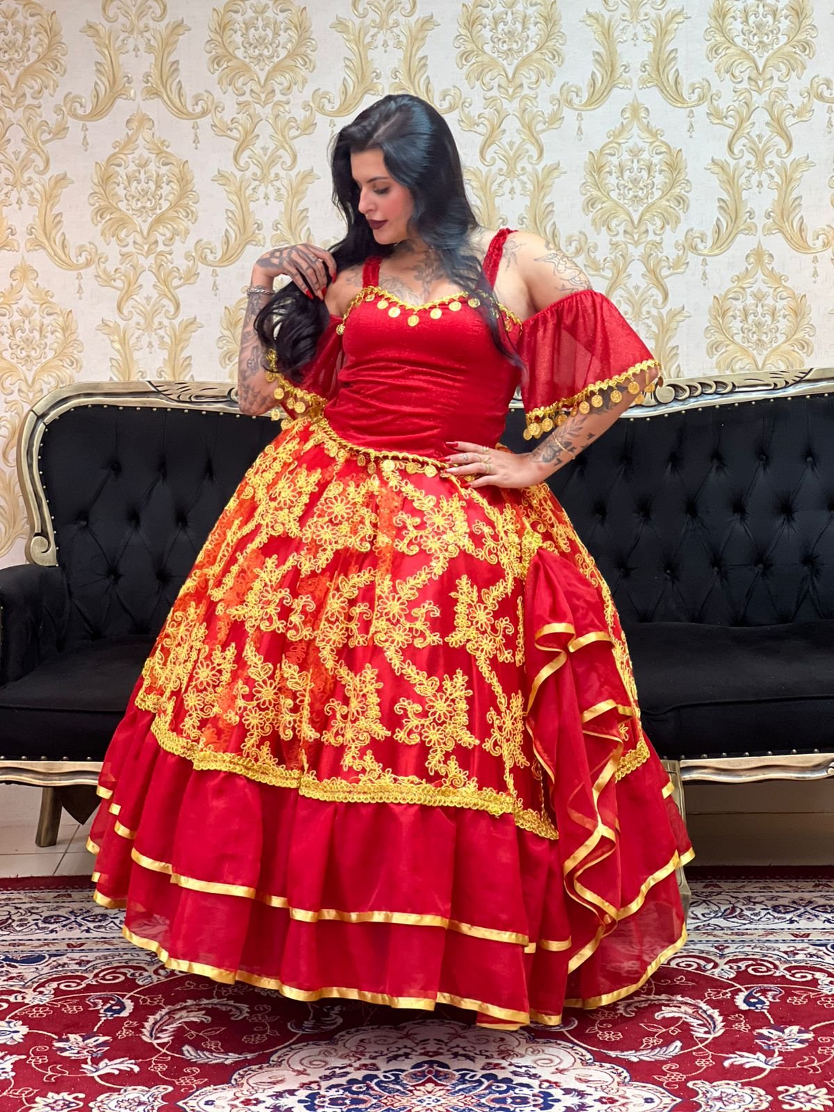 Saia Cabaré Vermelho/Dou 8108