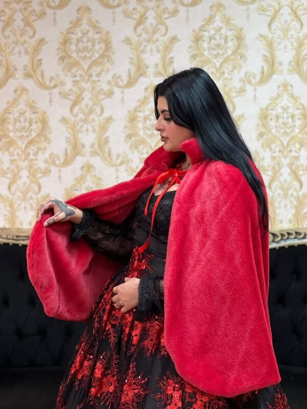 Capa Apeluciada Vermelho Escuro 011 - Imagem 2