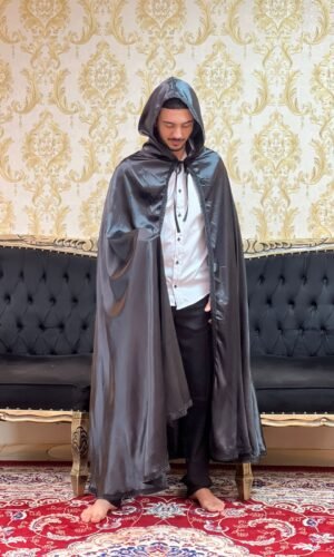 Capa Capuz Cetim Preto 025