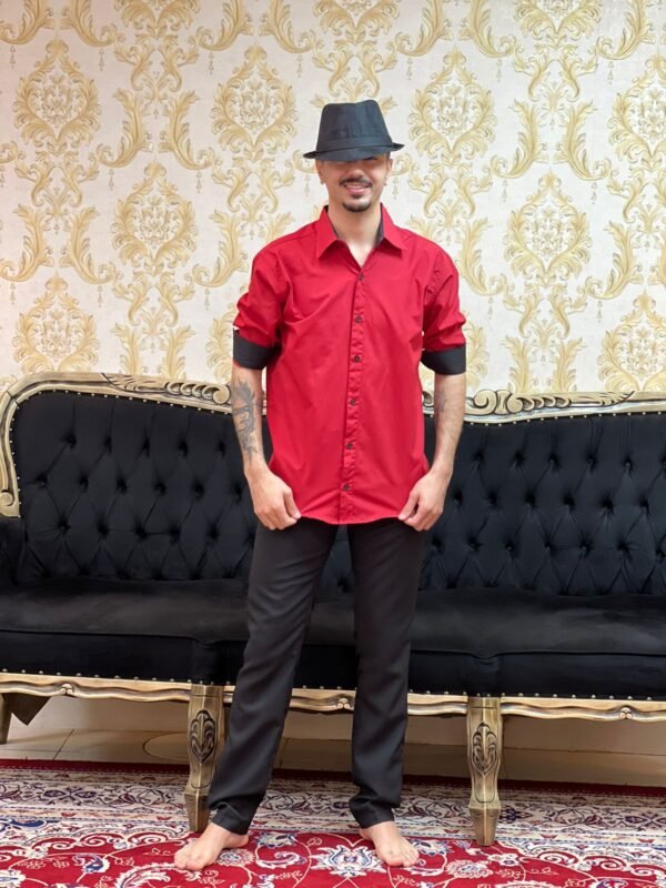 Camisa Social Slim Vermelha 103 - Imagem 5
