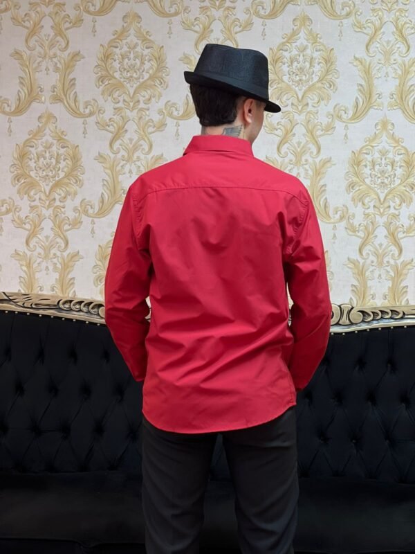 Camisa Social Slim Vermelha 103 - Imagem 6