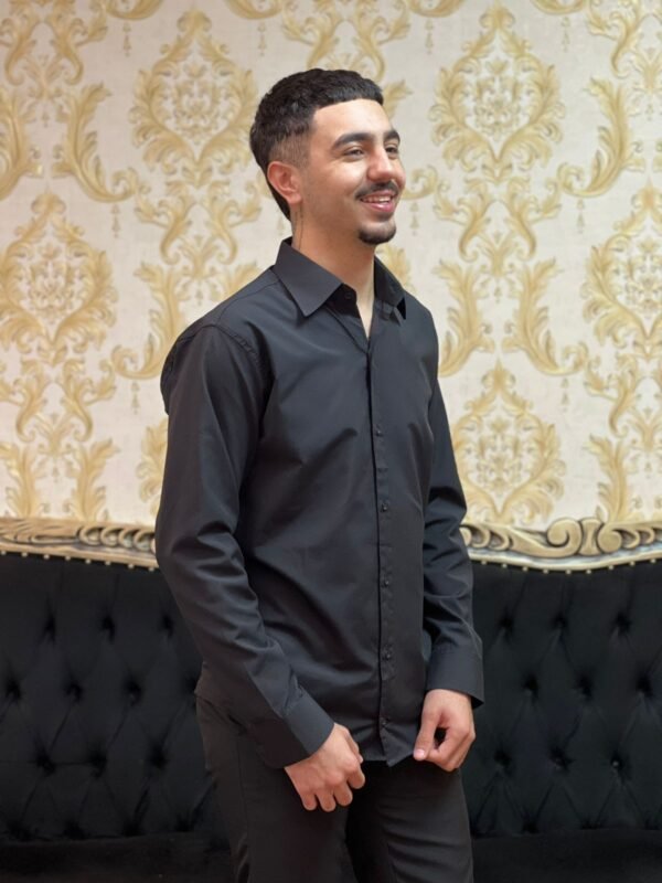 Camisa Social Slim Preta 202 - Imagem 2