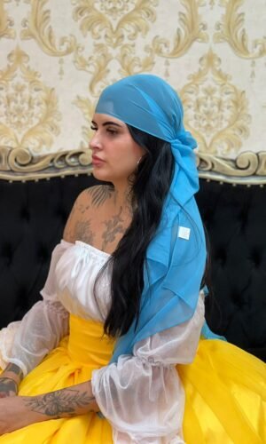 Lenço Voal Azul 028