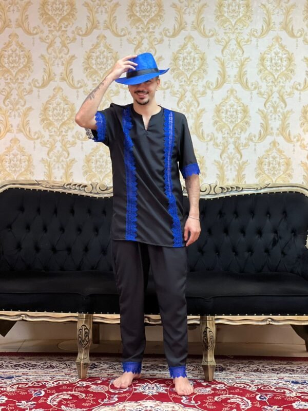Conjunto Guipir Preto/Azul 244