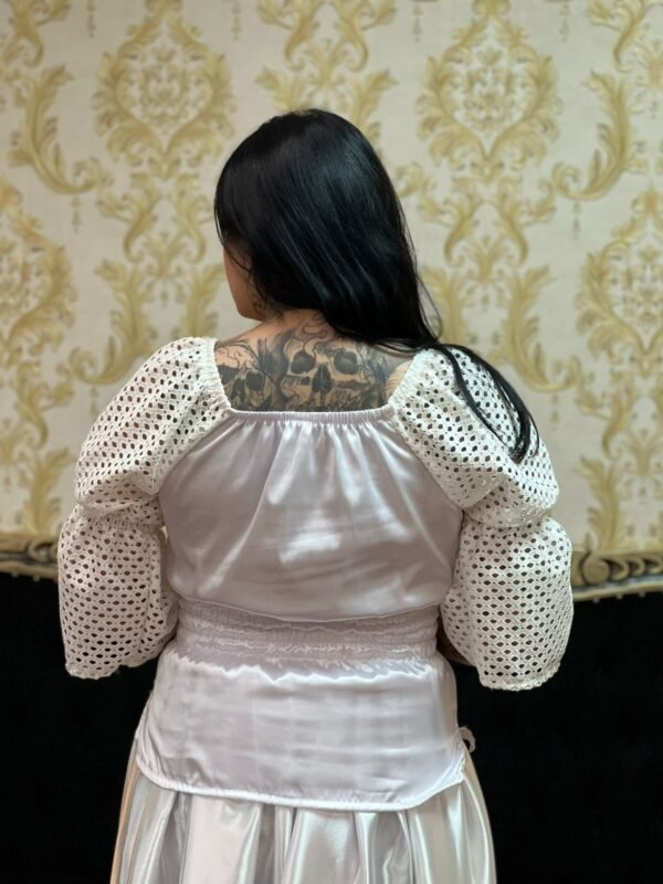 Blusa Rendada Branca 007 - Imagem 4