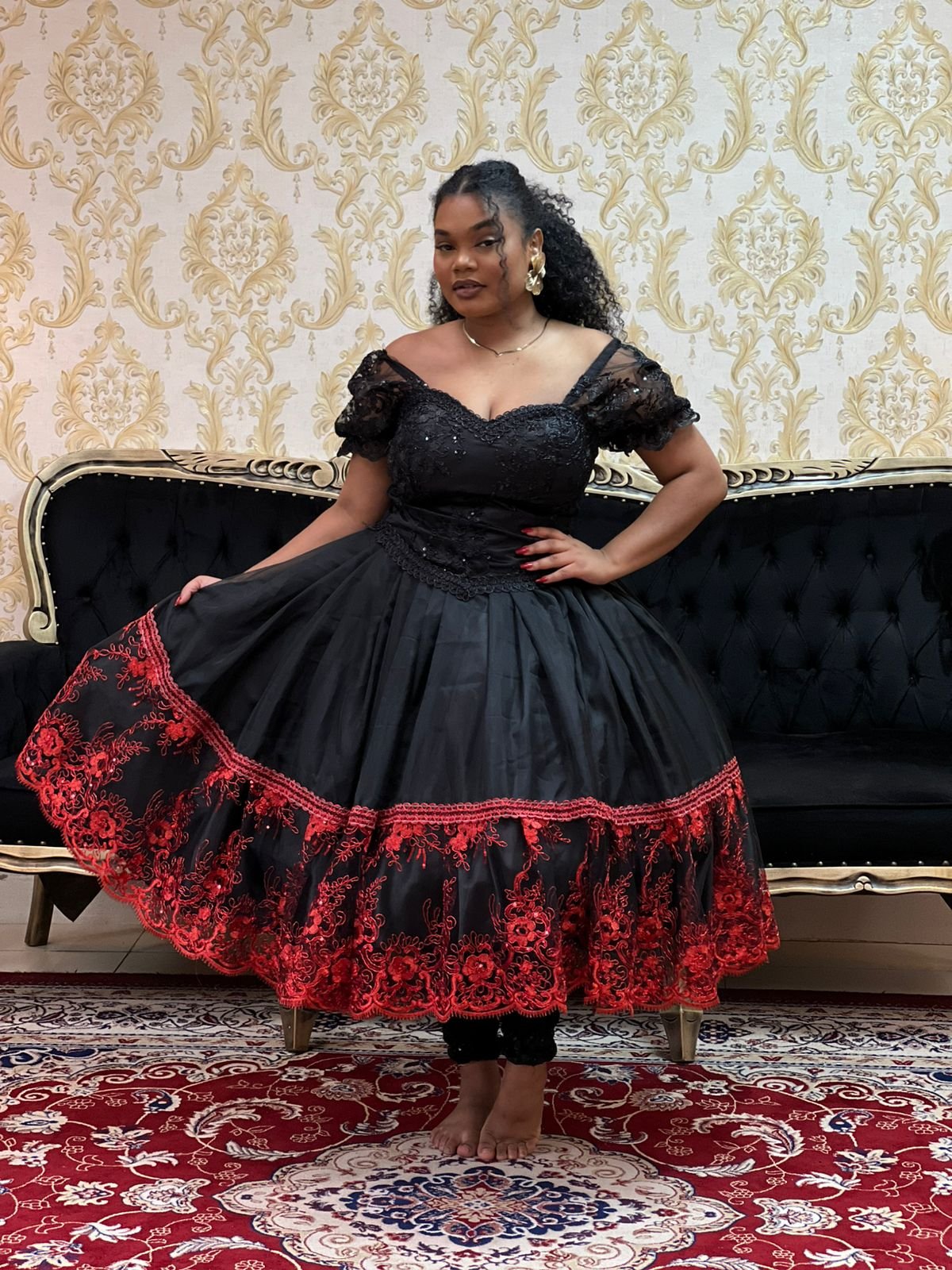 Corpete Bordado Paetê Preto 201