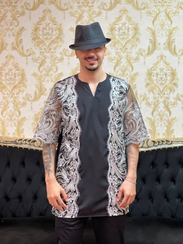 Kafta Luxo Preto/Prata 220 - Imagem 2