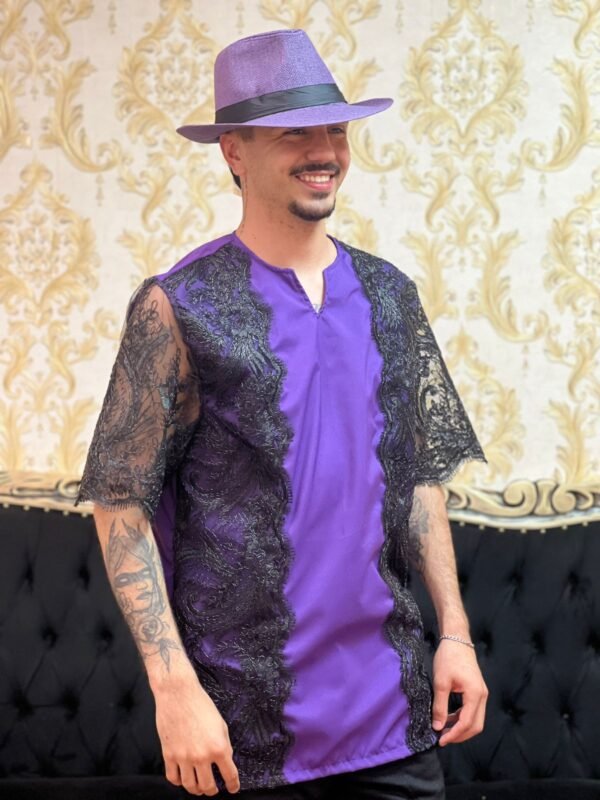 Kafta Luxo Roxo/Preto 512 - Imagem 2