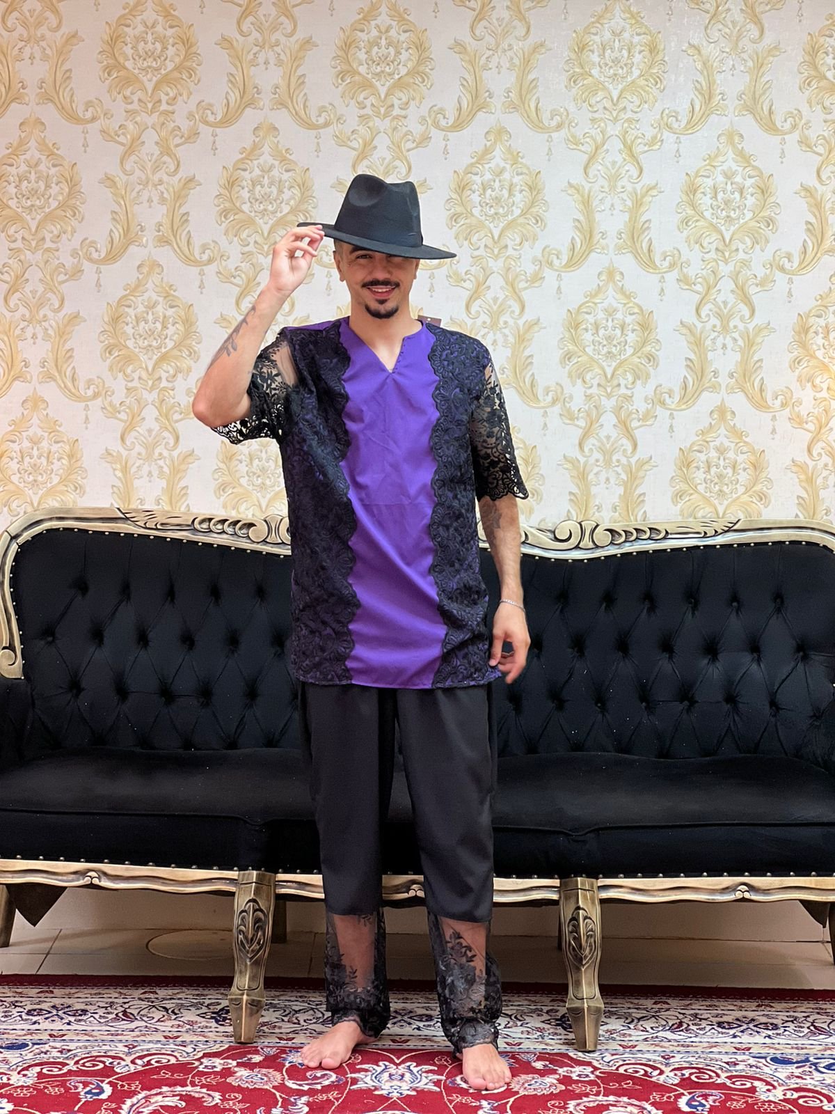 Kafta Luxo Roxo/Preto 512