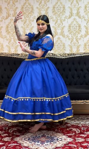 Saia 2 Babados Moedas  Azulão 480