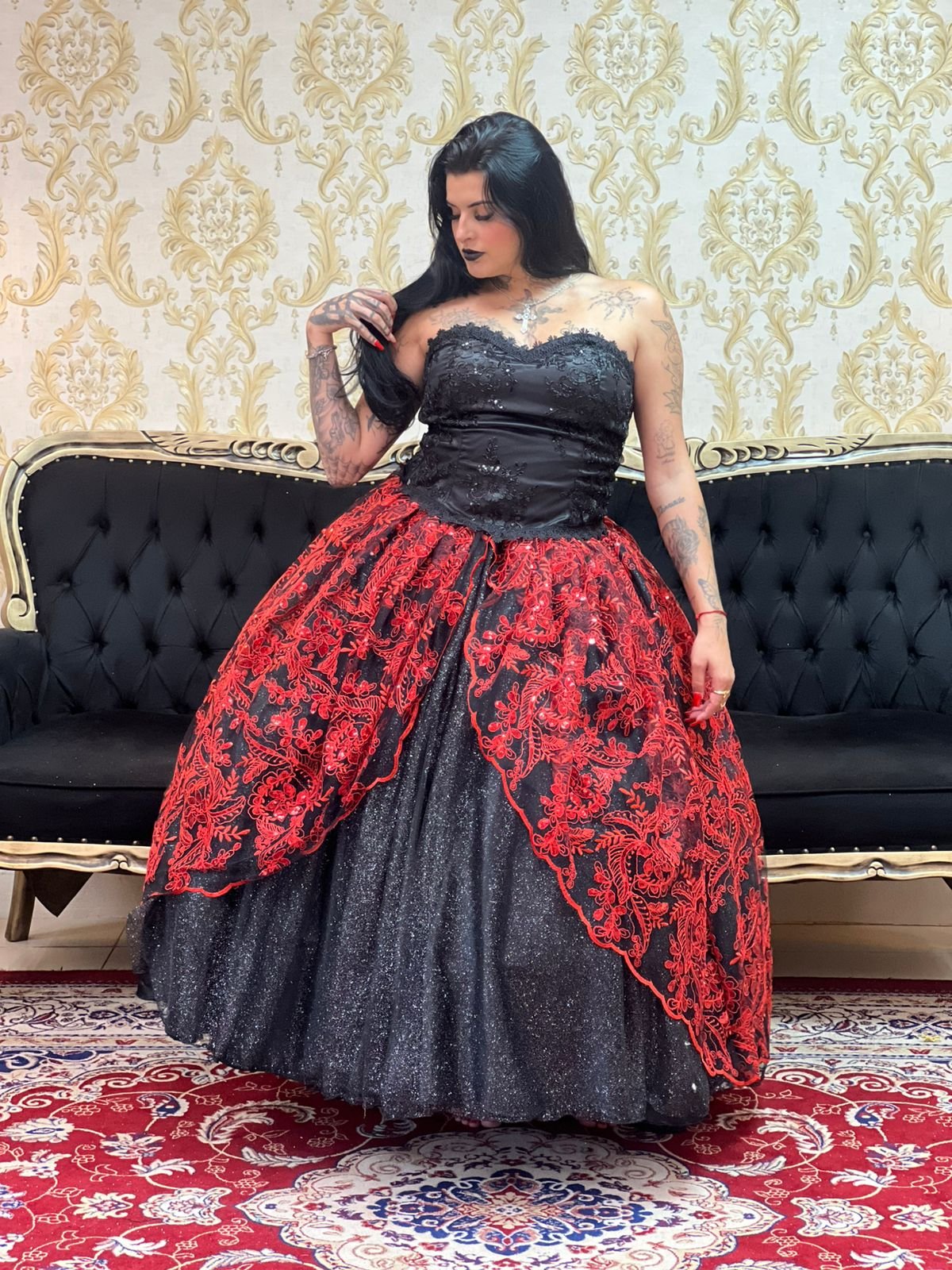 Saia Soberana Preta/Verm 2102