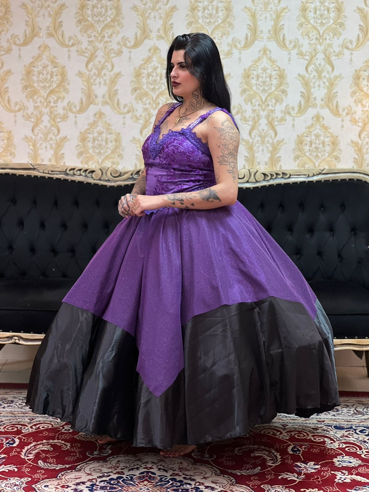 Saia Mulambo Preto/Roxo 2505