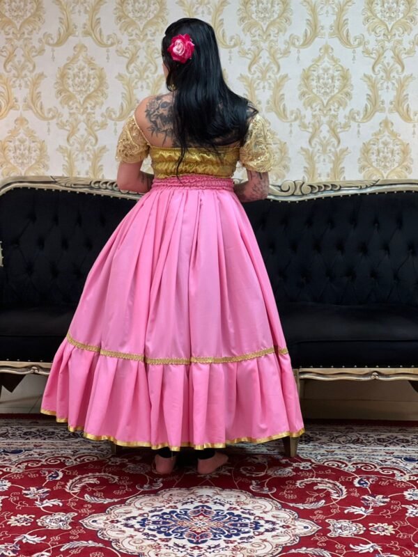 Saia 1 Babado Longa Rosa/Dou 8703 - Imagem 4