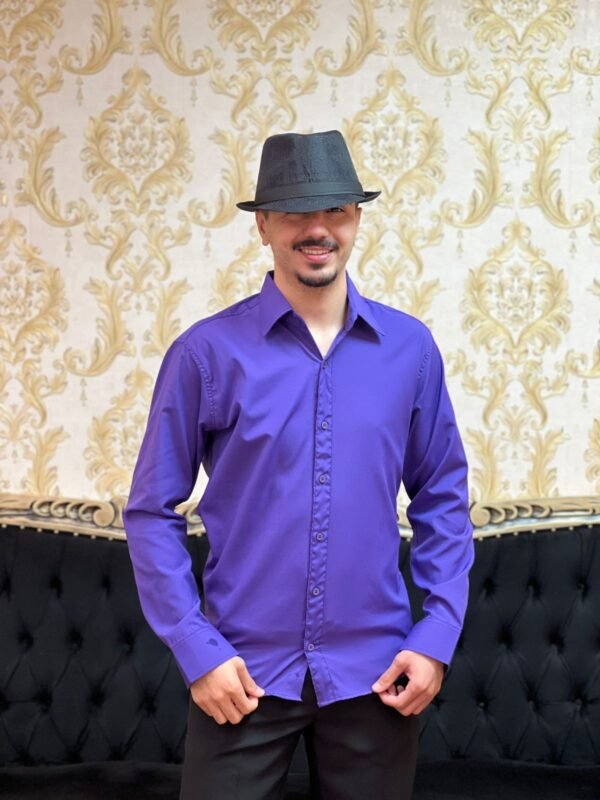 Camisa Social Slim Roxa 500 - Imagem 2