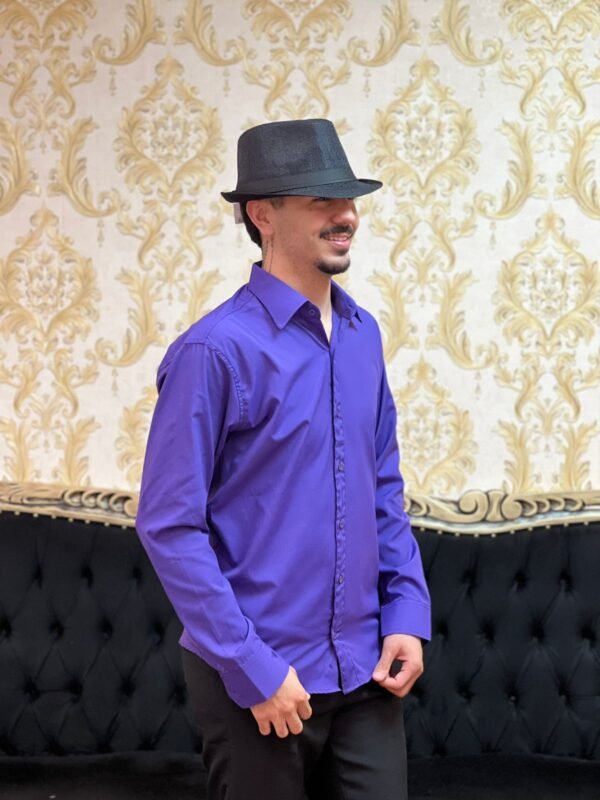 Camisa Social Slim Roxa 500 - Imagem 5