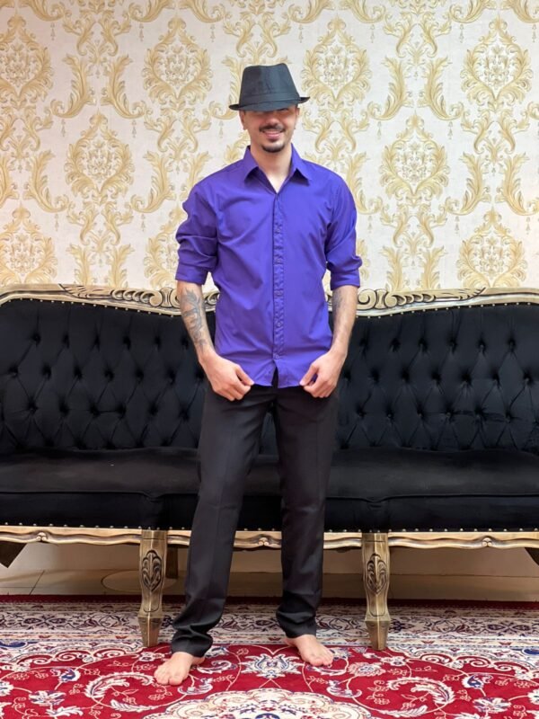 Camisa Social Slim Roxa 500 - Imagem 4