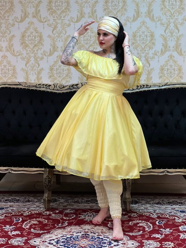 Blusa Babado Brilho Amarelo 301