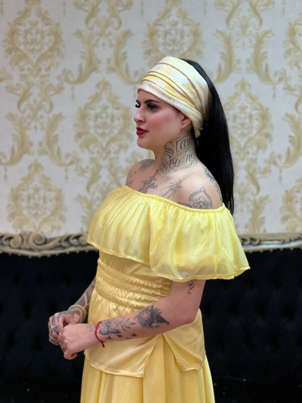 Blusa Babado Brilho Amarelo 301 - Imagem 3