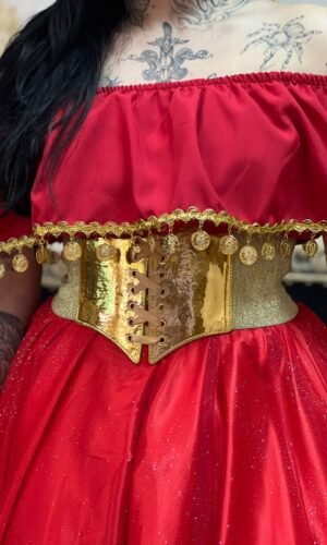 Cinto Corselet Dourado