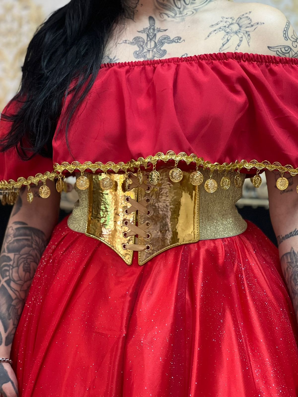 Cinto Corselet Dourado