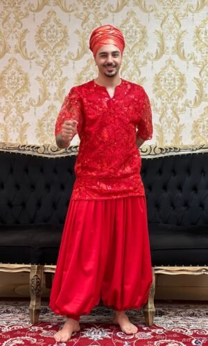 Bombachão Crepe Vermelho 107