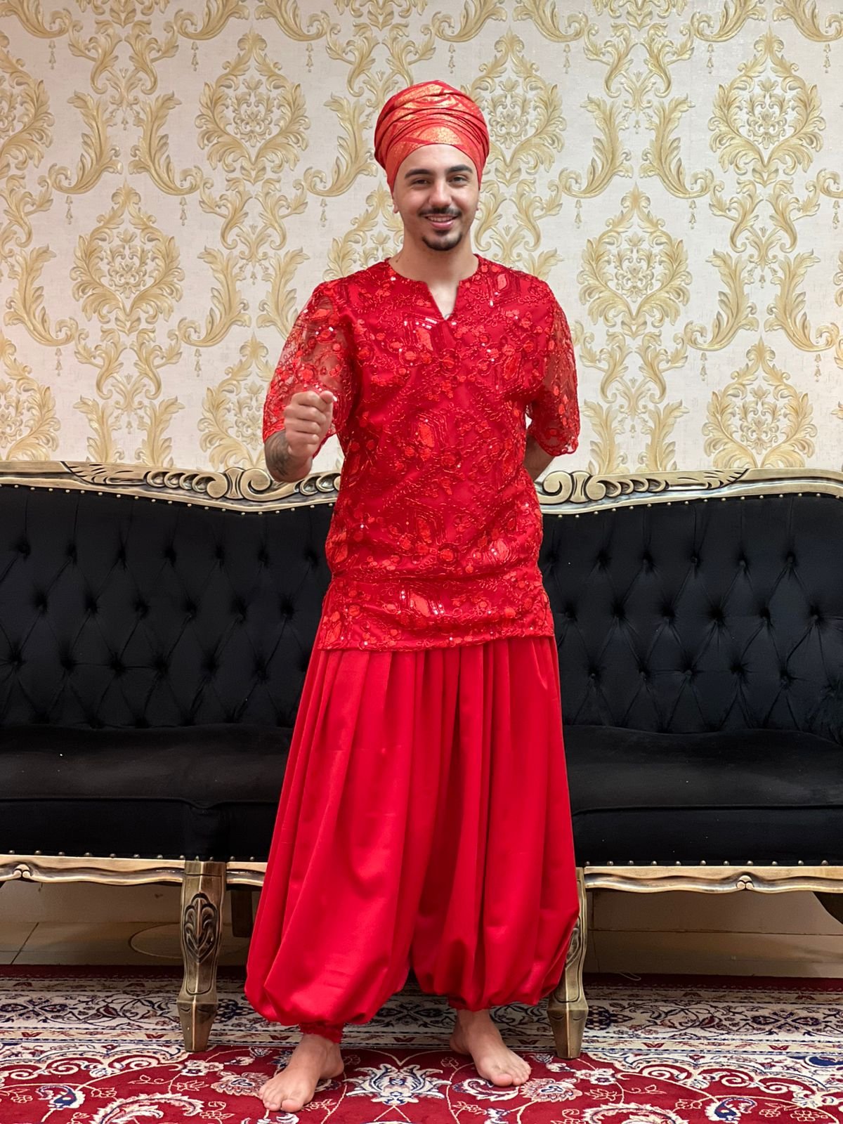 Bombachão Crepe Vermelho 107