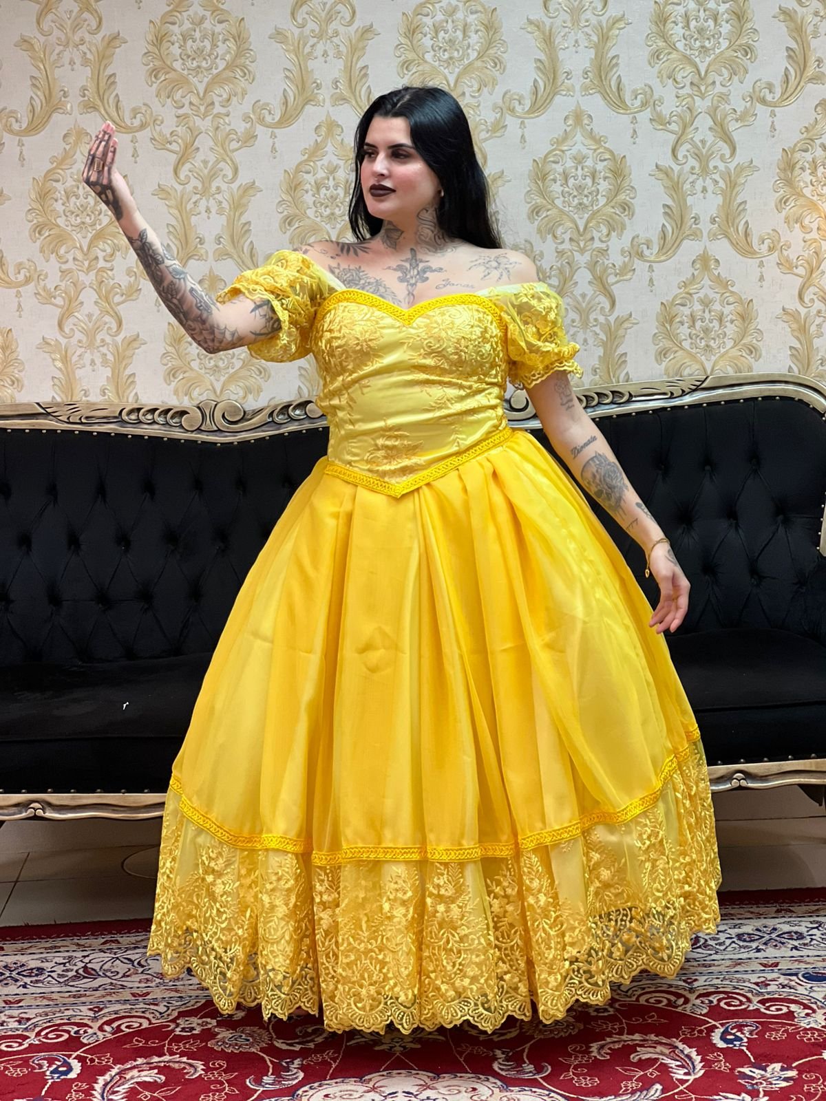 Corpete Bordado Amarelo 301