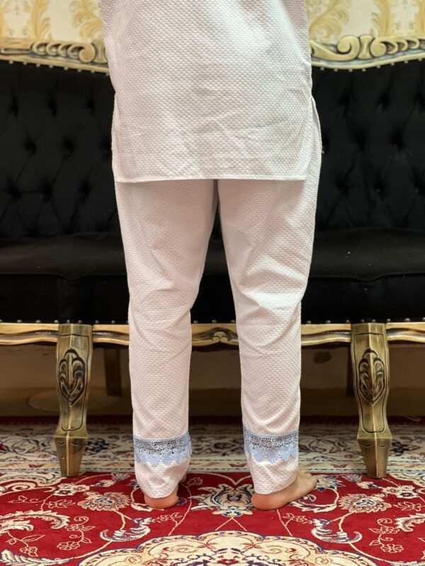Conjunto Piquet Branco/Azul 032 - Imagem 7